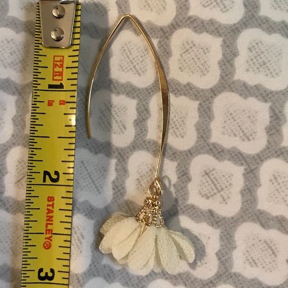 WHITE GOLD DANGLE THREADER CUTE TRENDY EAR… - Picture 4 of 4